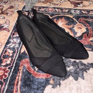 Anne Klein Black Mesh Flats